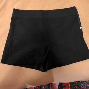 Seersucker black shorts